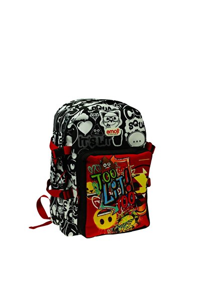 Giovas Ghiozdan scoala Emoji Colors, cu patru compartimente, buzunare lateral...