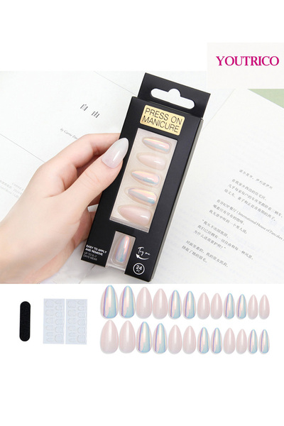 Youtrico 24 قطعة من أظافر الضغط، أظافر يومية أنيقة، أظافر ليزر، أظافر حفلات، ...