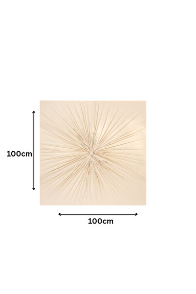 Ebticar Modern Unframed Beige Wall Art 100*100 cm