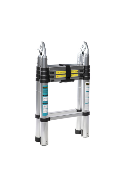 DETOOLZ scară telescopică dublă 3,2m - 10 trepte