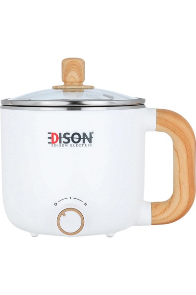 Edison Ms-Afx005 طباخ كهربائي متعدد الوظائف، 600 واط، 0.8 لتر - أبيض