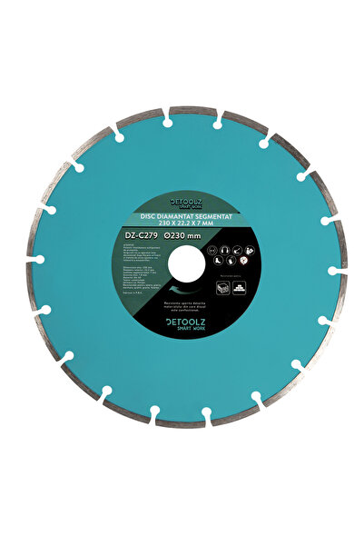 DETOOLZ Disc diamantat segmentat 230x25.4x7mm
