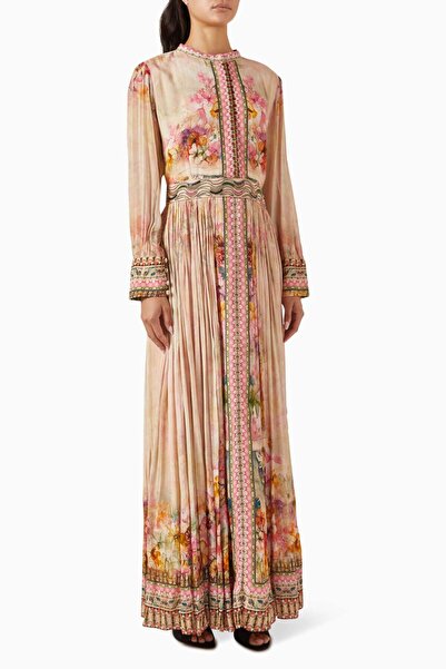 Feryal Al Bastaki Elevate Your Style with This Chic Lace Detailed Floral Maxi...