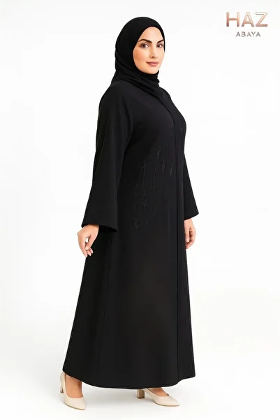 HAZ ABAYA IN NIDA MATIERAL WITH HAND EMBROIDERY