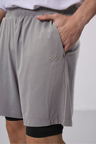 TOMMY LIFE Taş İnce Yumuşak Standart Fit Erkek Taytlı Şort - 81287