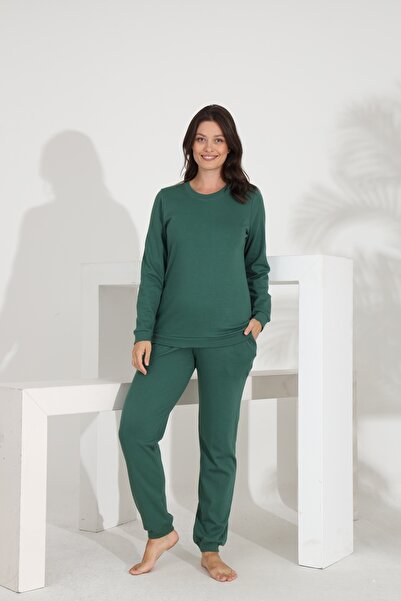Etoile Σετ γυναικεία πιτζάμα 100% βαμβακερή μακρυμάνικη μονόχρωμη με μανσέτες και τσέπες 98512