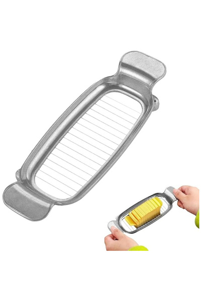 Flippy Feliator de Alimente, Flippy, pentru Branza, Unt, Oua, din Aluminiu, 19.5 x 6.5 x 2 cm, Argintiu