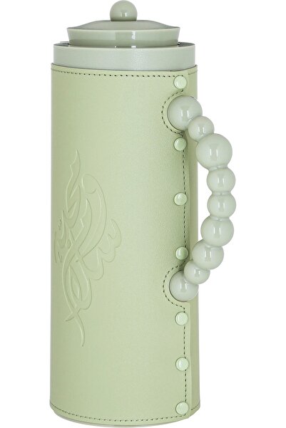 rexa ترمس رويال 7 زجاجي، سعة 1 لتر، مع غطاء جلدي، وحافظة داخلية زجاجية