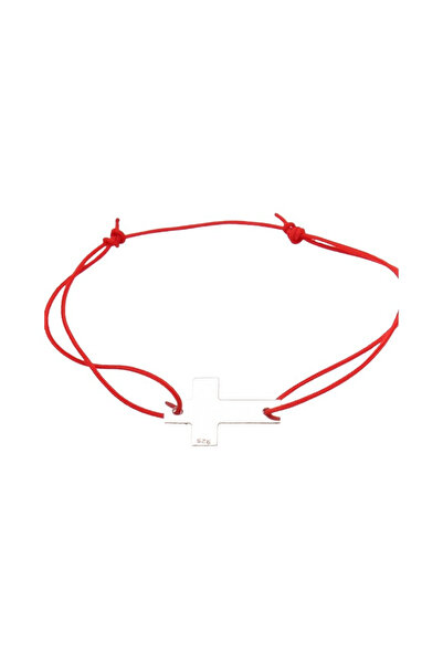 Flippy Bratara Snur Reglabil, Argint 925, Cruce, Jolie Silver, 0.55 g, 1.5 cm x 1 cm