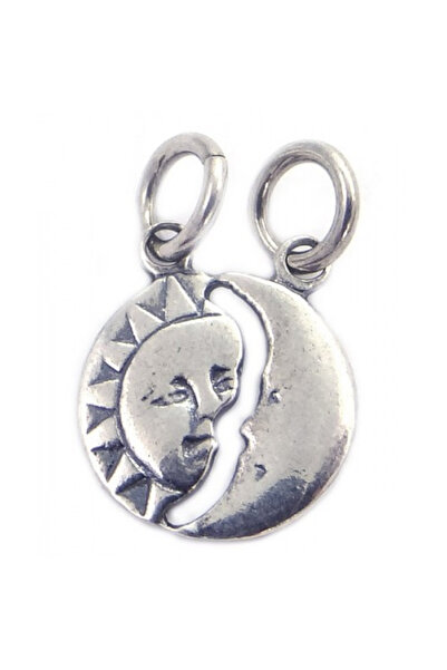 Flippy Pandantiv din Argint 925 Jolie Silver, Model Soare si Luna, 18 x 12 mm...