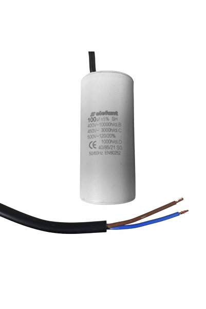 elefant Condensator cu fire CBB60 100µF 60x127mm 450V,