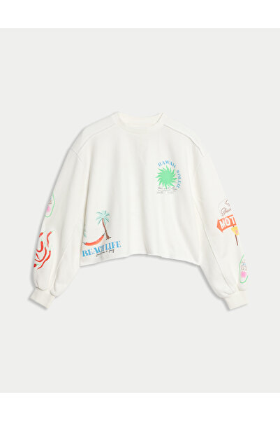 Marks & Spencer Tropikal Desenli Sweatshirt
