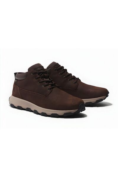 Timberland Men's Dark Brown Winsor Park High-Top Lace-Up Waterproof Trainer