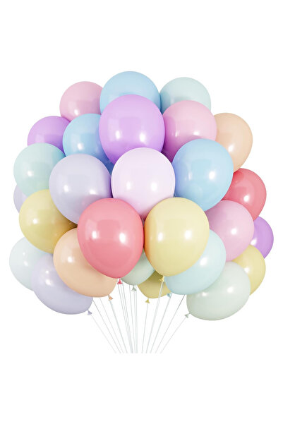 Flippy Set 25 Baloane din Latex, Flippy, Model Party, 13 cm, Multicolore, Culori Pale, 1 g