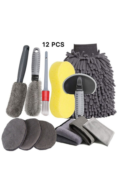 Flippy Set 12 Accesorii pentru Curatare Auto, Flippy, Interior si Exterior, C...