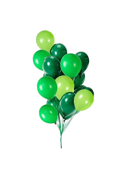 Flippy Set 10 Baloane din Latex, Flippy, Model Party, 30 cm, Verde Diferite Nuante, 2.8 g