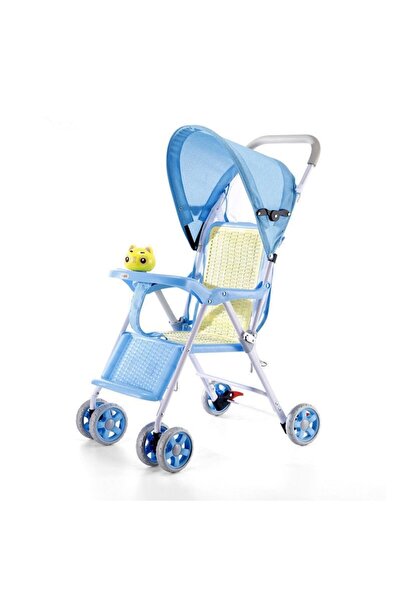 Mixbo Carucior pentru copii, model sport, ultracompact, roti duble, 15 kg, 1 an +, albastru