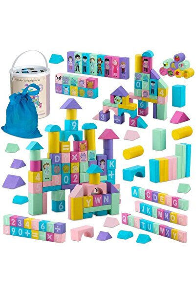 Ricokids Wooden building block set for children, an excellent basis for developing imagination, fa...
