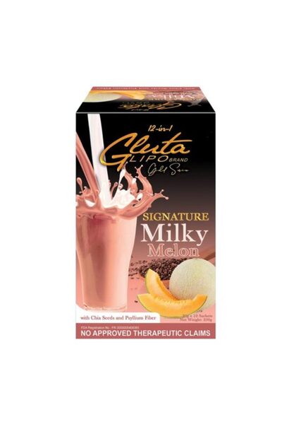 Gluta Lipo Glutalipo 12 in 1 Gluta Lipo Gold Series Signature Milky Melon – 10 Sachets