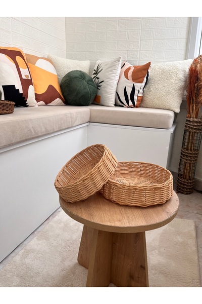 Avsar Home&Decor Doğal Rattan Sepet – Çok Amaçlı Dekoratif ve Saklama Sepeti-...