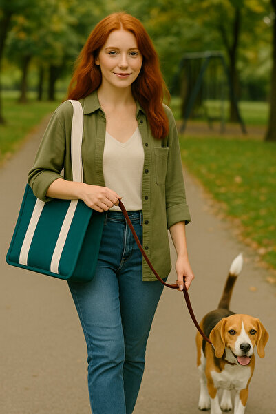 LUXWAY HOME Urbantote Petrol Green Casual Bag - Urban and Durable Design 35X25X10