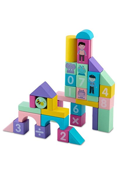 Ricokids Wooden building block set for children, an excellent basis for developing imagination, fa...