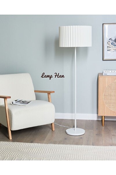 Lamp Han Abajur Şapkalı Özel Tasarım Dekoratif Zemin Lambası Lambader