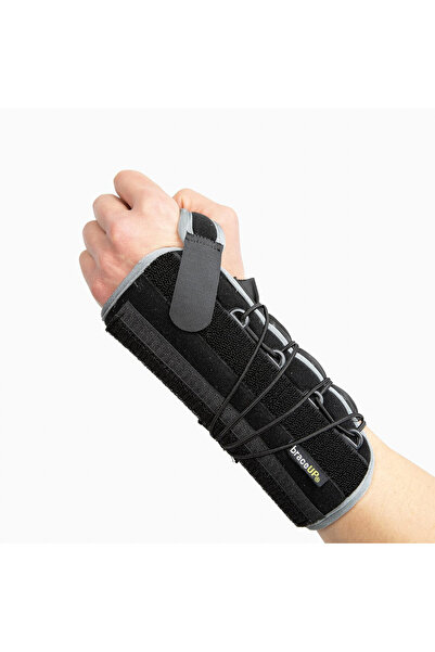 BraceUP Orteză pentru încheietura mâinii, reglabilă, neopren/aluminiu, neagră, 14 x 23 cm