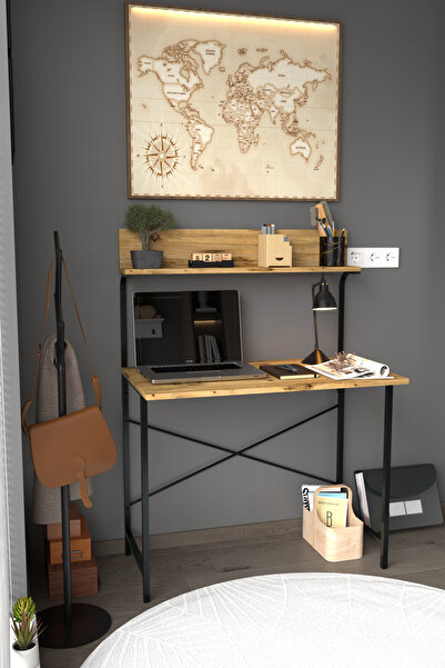 AWOX Parla Üstten Raflı Dekoratif Çalışma Masası 50x90 Cm