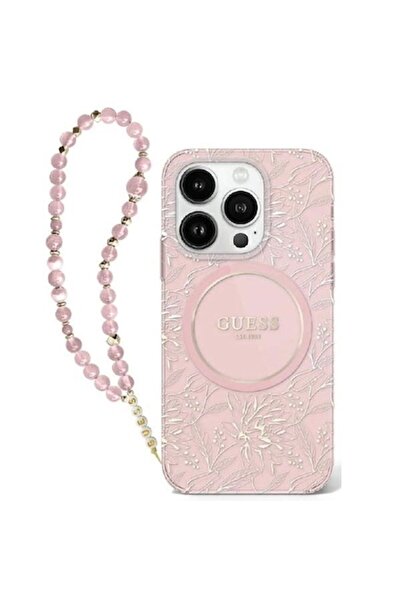 Guess Husă de telefon compatibilă cu iPhone 16, IML Flowers Allover, curea el...