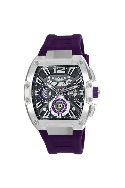 Blade Magnifique Indigo 3652 G 5 SNV SS & Silicone Strap Multifunction Men's Watch