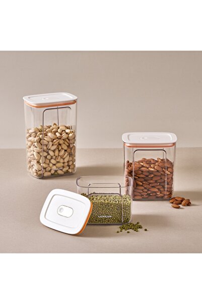 locknlock علبة مستطيلة سهلة الإمساك سعة 600 مل - غطاء بلمسة واحدة