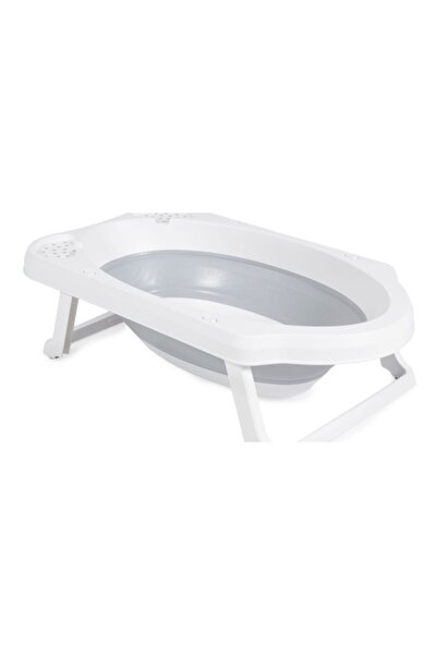 Cangaroo Foldable Baby Bath Tub Hawaii Gray with Drain Hole and Accessories