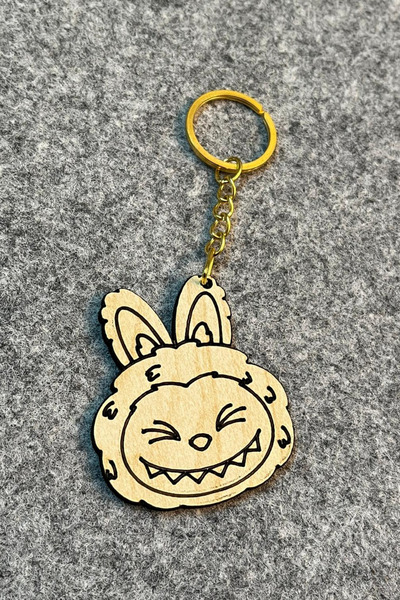 LERİS لعبة شخصية لابوبو على شكل سلسلة مفاتيح للمنزل، شخصية لابوبو