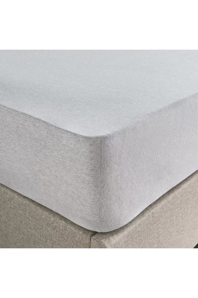 Home Center Cloud Melange Cotton Jersey Full Fitted Sheet