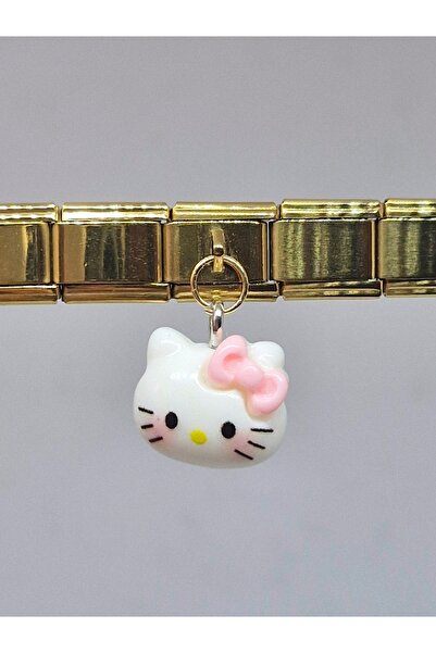 RoseCo00 Gold Sallantılı Hello Kitty İtalyan Charm