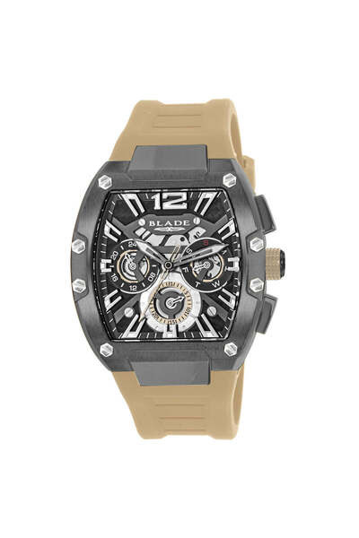 Blade Magnifique Desert 3652 G 5 AGD SS & Silicone Strap Multifunction Men's Watch