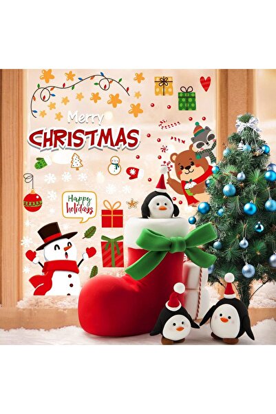 YUXES Set of 9 Christmas sticker sheets, PVC, multicolor, 30 x 21 cm