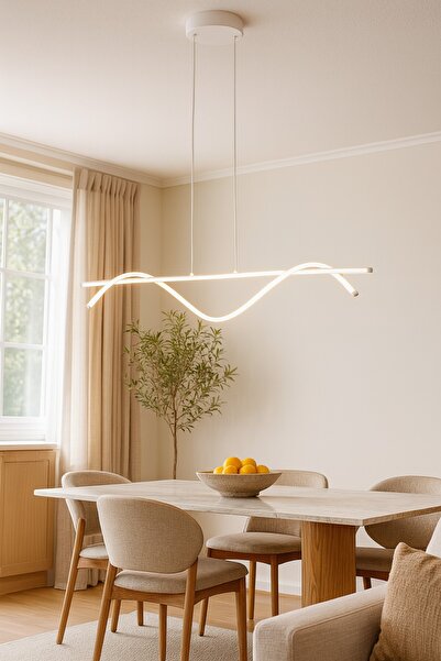 LEGACY Eclipse Beyaz Renk Modern Tasarım Beyaz Ledli Cafe - Mutfak - Salon 2 ...