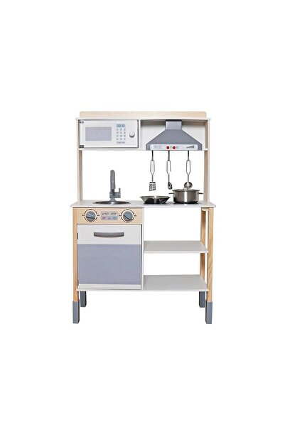 DacEnergy Set bucatarie copii , realizata din MDF si lemn, oala, tigaie, 3 us...