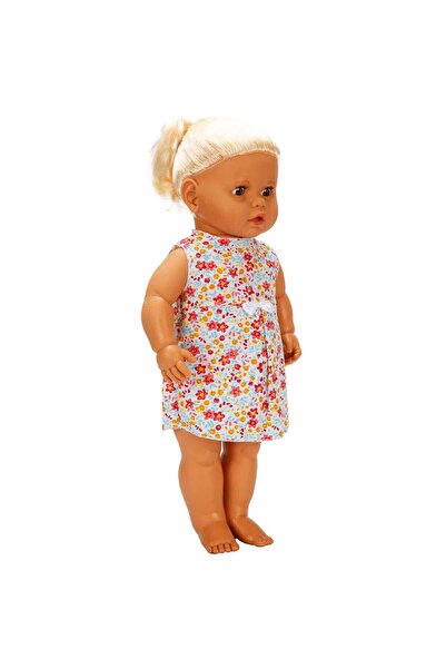 Sunman Lila Türkçe Konuşan Bebeğim 60 cm 60011 - Sarışın-Beyaz Kurdeleli Elbise