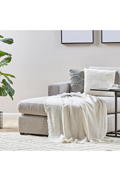 Home Centre Boucle Textured Throw - 130x170 cm