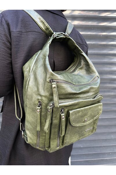 Just Polo Women's Multi-Compartment Soft Leather Adjustable Crossbody Shoulder Bag