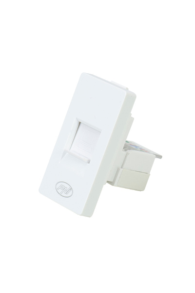 PNI Modular internet socket RJ45M, CAT5, CAT6, recessed mounting, white