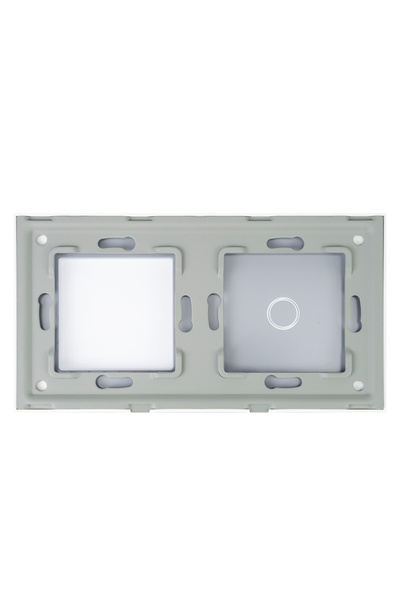 PNI Double glass frame SH611 for switch and socket, white
