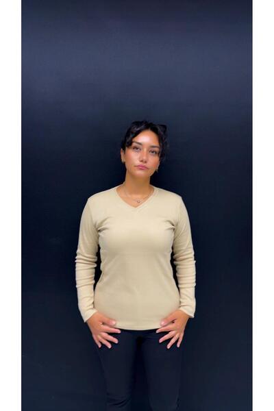 QYA Clothing Basic 100% Cotton Wide Fit Long Sleeve T-Shirt