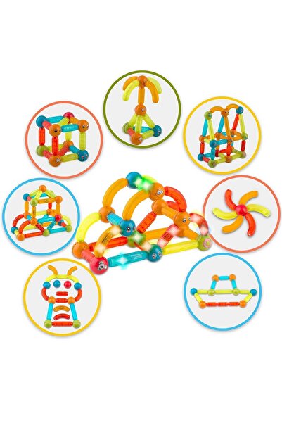 Ricokids Construction set with magnetic pieces, numerous construction elements, tubes of different shapes...