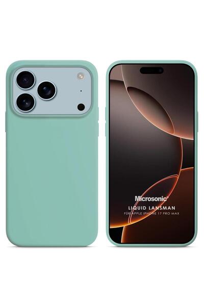 Microsonic Apple iPhone 17 Pro Max Kılıf Liquid Lansman Silikon Su Yeşili