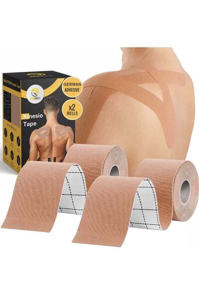 RIGID FITNESS Kinesiology Tape x2 Pcs - Sweatproof Kinesio Tapes with Strong Japanese Adhesion