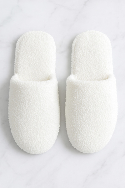 Febros 2 τεμάχια μαλακές μάλλινες παντόφλες για επισκέπτες, καθημερινές αντιολισθητικές παντόφλες για το σπίτι, παντόφλες για το σπίτι, παντόφλες νυφικού